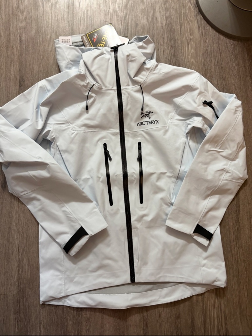 Arc'teryx White Jacket with Black Accents